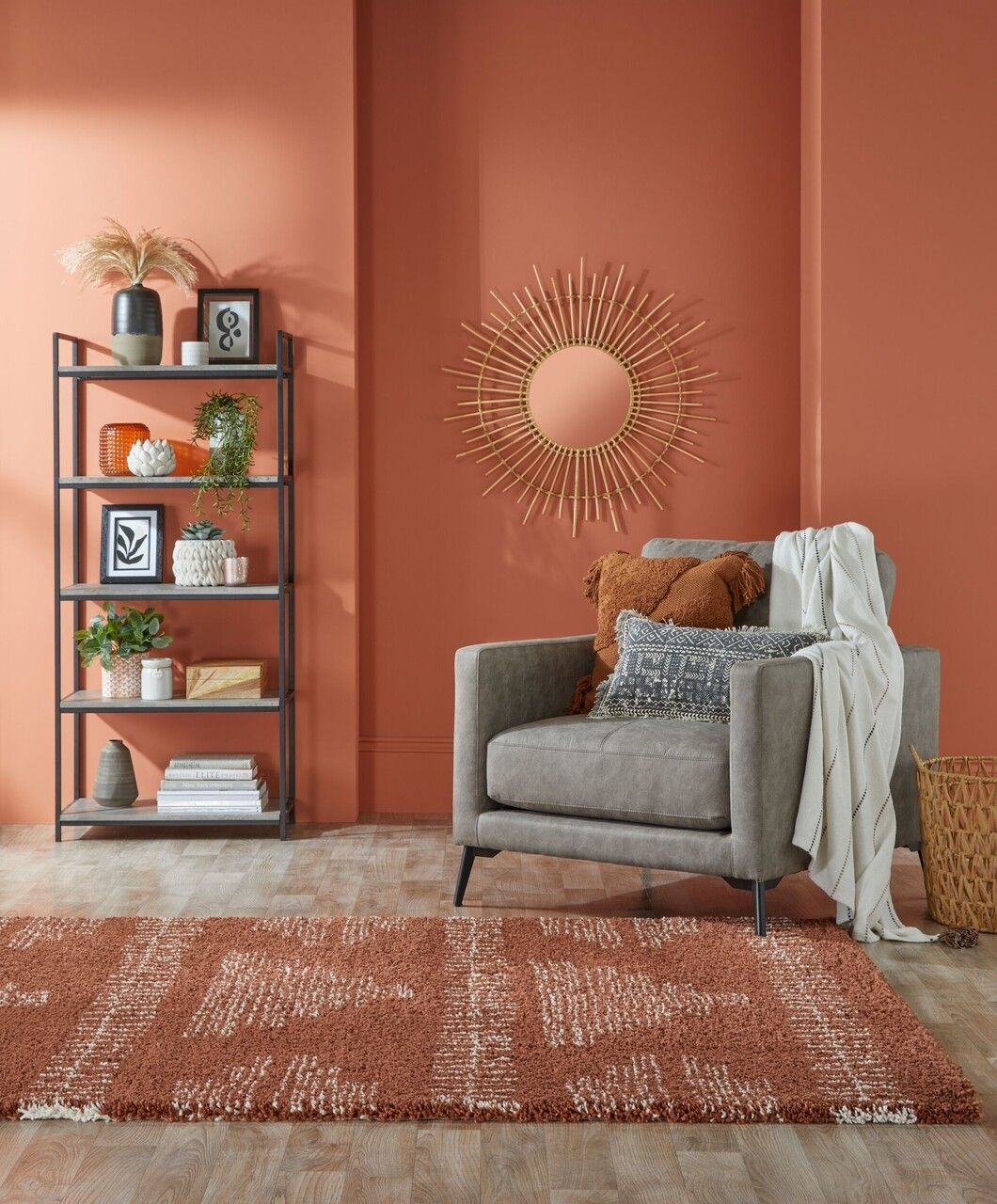 Covor Zane Terracotta, Flair Rugs, 160 x 230 cm, polipropilena, maro - imagine 4